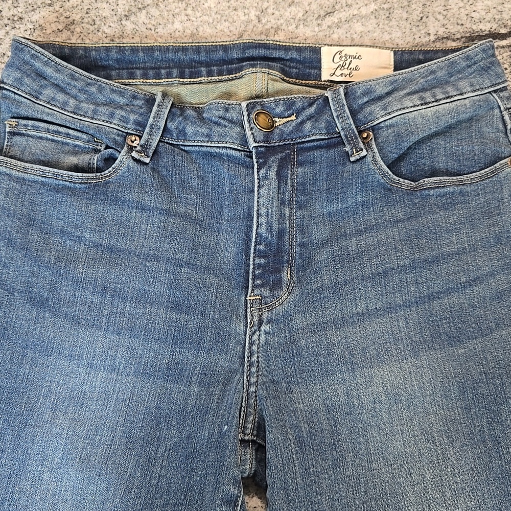Cosmic Blue Love Women's Size 29 Mid-Rise Flare Denim Jeans